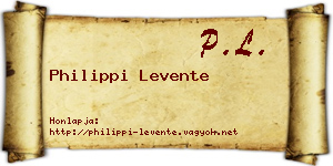 Philippi Levente névjegykártya